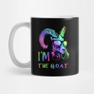 I'm The GOAT Cool and Funny Music Animal with Headphones and Sunglasses. Mug